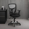 image:imageFlash Furniture Nicholas MidBack Swivel Desk Chair with Wheels Mesh Back Padded Seat and Armrests Adjustable Height Mesh Ergonomic Office Chair BlackBlack MeshBlack Frame