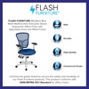 image:imageFlash Furniture Nicholas MidBack Swivel Desk Chair with Wheels Mesh Back Padded Seat and Armrests Adjustable Height Mesh Ergonomic Office Chair BlackBlue MeshWhite Frame