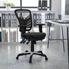image:imageFlash Furniture Nicholas MidBack Swivel Desk Chair with Wheels Mesh Back Padded Seat and Armrests Adjustable Height Mesh Ergonomic Office Chair BlackBlack
