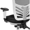 image:imageFlash Furniture Nicholas MidBack Swivel Desk Chair with Wheels Mesh Back Padded Seat and Armrests Adjustable Height Mesh Ergonomic Office Chair BlackBlack MeshWhite Frame