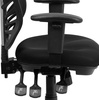 image:imageFlash Furniture Nicholas MidBack Swivel Desk Chair with Wheels Mesh Back Padded Seat and Armrests Adjustable Height Mesh Ergonomic Office Chair BlackBlack