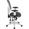 image:imageFlash Furniture Nicholas MidBack Swivel Desk Chair with Wheels Mesh Back Padded Seat and Armrests Adjustable Height Mesh Ergonomic Office Chair BlackDark Gray MeshWhite Frame