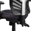 image:imageFlash Furniture Nicholas MidBack Swivel Desk Chair with Wheels Mesh Back Padded Seat and Armrests Adjustable Height Mesh Ergonomic Office Chair BlackDark Gray
