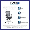 image:imageFlash Furniture Nicholas MidBack Swivel Desk Chair with Wheels Mesh Back Padded Seat and Armrests Adjustable Height Mesh Ergonomic Office Chair BlackDark Gray MeshWhite Frame