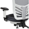 image:imageFlash Furniture Nicholas MidBack Swivel Desk Chair with Wheels Mesh Back Padded Seat and Armrests Adjustable Height Mesh Ergonomic Office Chair BlackDark Gray MeshWhite Frame