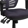 image:imageFlash Furniture Nicholas MidBack Swivel Desk Chair with Wheels Mesh Back Padded Seat and Armrests Adjustable Height Mesh Ergonomic Office Chair BlackDark Gray