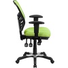 image:imageFlash Furniture Nicholas MidBack Swivel Desk Chair with Wheels Mesh Back Padded Seat and Armrests Adjustable Height Mesh Ergonomic Office Chair BlackGreen
