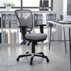 image:imageFlash Furniture Nicholas MidBack Swivel Desk Chair with Wheels Mesh Back Padded Seat and Armrests Adjustable Height Mesh Ergonomic Office Chair BlackGrey