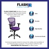 image:imageFlash Furniture Nicholas MidBack Swivel Desk Chair with Wheels Mesh Back Padded Seat and Armrests Adjustable Height Mesh Ergonomic Office Chair BlackPurple