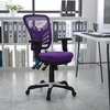 image:imageFlash Furniture Nicholas MidBack Swivel Desk Chair with Wheels Mesh Back Padded Seat and Armrests Adjustable Height Mesh Ergonomic Office Chair BlackPurple