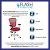 image:imageFlash Furniture Nicholas MidBack Swivel Desk Chair with Wheels Mesh Back Padded Seat and Armrests Adjustable Height Mesh Ergonomic Office Chair BlackRed MeshWhite Frame