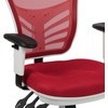 image:imageFlash Furniture Nicholas MidBack Swivel Desk Chair with Wheels Mesh Back Padded Seat and Armrests Adjustable Height Mesh Ergonomic Office Chair BlackRed MeshWhite Frame