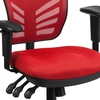 image:imageFlash Furniture Nicholas MidBack Swivel Desk Chair with Wheels Mesh Back Padded Seat and Armrests Adjustable Height Mesh Ergonomic Office Chair BlackRed