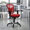 image:imageFlash Furniture Nicholas MidBack Swivel Desk Chair with Wheels Mesh Back Padded Seat and Armrests Adjustable Height Mesh Ergonomic Office Chair BlackRed