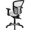 image:imageFlash Furniture Nicholas MidBack Swivel Desk Chair with Wheels Mesh Back Padded Seat and Armrests Adjustable Height Mesh Ergonomic Office Chair BlackWhite