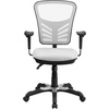 image:imageFlash Furniture Nicholas MidBack Swivel Desk Chair with Wheels Mesh Back Padded Seat and Armrests Adjustable Height Mesh Ergonomic Office Chair BlackWhite