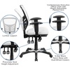 image:imageFlash Furniture Nicholas MidBack Swivel Desk Chair with Wheels Mesh Back Padded Seat and Armrests Adjustable Height Mesh Ergonomic Office Chair BlackWhite
