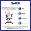image:imageFlash Furniture Nicholas MidBack Swivel Desk Chair with Wheels Mesh Back Padded Seat and Armrests Adjustable Height Mesh Ergonomic Office Chair BlackWhite