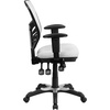image:imageFlash Furniture Nicholas MidBack Swivel Desk Chair with Wheels Mesh Back Padded Seat and Armrests Adjustable Height Mesh Ergonomic Office Chair BlackWhite