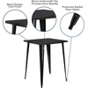 image:imageFlash Furniture Nolan Commercial Grade 315 Square Orange Metal IndoorOutdoor Bar Height TableBlack