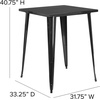 image:imageFlash Furniture Nolan Commercial Grade 315 Square Orange Metal IndoorOutdoor Bar Height TableBlack