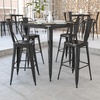 image:imageFlash Furniture Nolan Commercial Grade 315 Square Orange Metal IndoorOutdoor Bar Height TableBlack