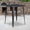 image:imageFlash Furniture Nolan Commercial Grade 315 Square Orange Metal IndoorOutdoor Bar Height TableBlackantique Gold