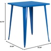 image:imageFlash Furniture Nolan Commercial Grade 315 Square Orange Metal IndoorOutdoor Bar Height TableBlue