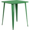 image:imageFlash Furniture Nolan Commercial Grade 315 Square Orange Metal IndoorOutdoor Bar Height TableGreen