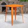 image:imageFlash Furniture Nolan Commercial Grade 315 Square Orange Metal IndoorOutdoor Bar Height TableOrange