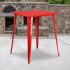 image:imageFlash Furniture Nolan Commercial Grade 315 Square Orange Metal IndoorOutdoor Bar Height TableRed