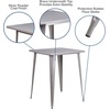 image:imageFlash Furniture Nolan Commercial Grade 315 Square Orange Metal IndoorOutdoor Bar Height TableSilver