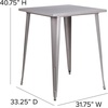 image:imageFlash Furniture Nolan Commercial Grade 315 Square Orange Metal IndoorOutdoor Bar Height TableSilver