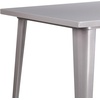 image:imageFlash Furniture Nolan Commercial Grade 315 Square Orange Metal IndoorOutdoor Bar Height TableSilver