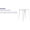 image:imageFlash Furniture Nolan Commercial Grade 315 Square Orange Metal IndoorOutdoor Bar Height TableWhite