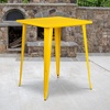 image:imageFlash Furniture Nolan Commercial Grade 315 Square Orange Metal IndoorOutdoor Bar Height TableYellow