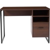 image:imageFlash Furniture Northbrook Rustic Coffee Wood Grain Finish Computer Desk with Black Metal Frame
