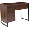 image:imageFlash Furniture Northbrook Rustic Coffee Wood Grain Finish Computer Desk with Black Metal Frame