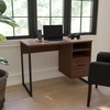 image:imageFlash Furniture Northbrook Rustic Coffee Wood Grain Finish Computer Desk with Black Metal Frame