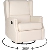 image:imageFlash Furniture Omma Swivel Glider Rocking Recliner Manual Wingback Recliner with 360 Degree Swivel for Living Room Bedroom or Nursery Upholstered Dark GrayCream