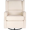 image:imageFlash Furniture Omma Swivel Glider Rocking Recliner Manual Wingback Recliner with 360 Degree Swivel for Living Room Bedroom or Nursery Upholstered Dark GrayCream