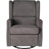 image:imageFlash Furniture Omma Swivel Glider Rocking Recliner Manual Wingback Recliner with 360 Degree Swivel for Living Room Bedroom or Nursery Upholstered Dark GrayDark Gray