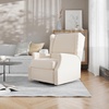 image:imageFlash Furniture Omma Swivel Glider Rocking Recliner Manual Wingback Recliner with 360 Degree Swivel for Living Room Bedroom or Nursery Upholstered Dark GrayCream