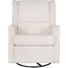 image:imageFlash Furniture Omma Swivel Glider Rocking Recliner Manual Wingback Recliner with 360 Degree Swivel for Living Room Bedroom or Nursery Upholstered Dark GrayOffwhite Boucle
