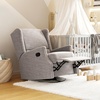 image:imageFlash Furniture Omma Swivel Glider Rocking Recliner Manual Wingback Recliner with 360 Degree Swivel for Living Room Bedroom or Nursery Upholstered Dark GrayLight Gray
