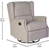 image:imageFlash Furniture Omma Swivel Glider Rocking Recliner Manual Wingback Recliner with 360 Degree Swivel for Living Room Bedroom or Nursery Upholstered Dark GrayLight Gray