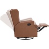 image:imageFlash Furniture Omma Swivel Glider Rocking Recliner Manual Wingback Recliner with 360 Degree Swivel for Living Room Bedroom or Nursery Upholstered Dark GrayCognac Leathersoft