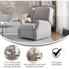 image:imageFlash Furniture Omma Swivel Glider Rocking Recliner Manual Wingback Recliner with 360 Degree Swivel for Living Room Bedroom or Nursery Upholstered Dark GrayLight Gray