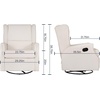 image:imageFlash Furniture Omma Swivel Glider Rocking Recliner Manual Wingback Recliner with 360 Degree Swivel for Living Room Bedroom or Nursery Upholstered Dark GrayOffwhite Boucle