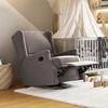 image:imageFlash Furniture Omma Swivel Glider Rocking Recliner Manual Wingback Recliner with 360 Degree Swivel for Living Room Bedroom or Nursery Upholstered Dark GrayDark Gray